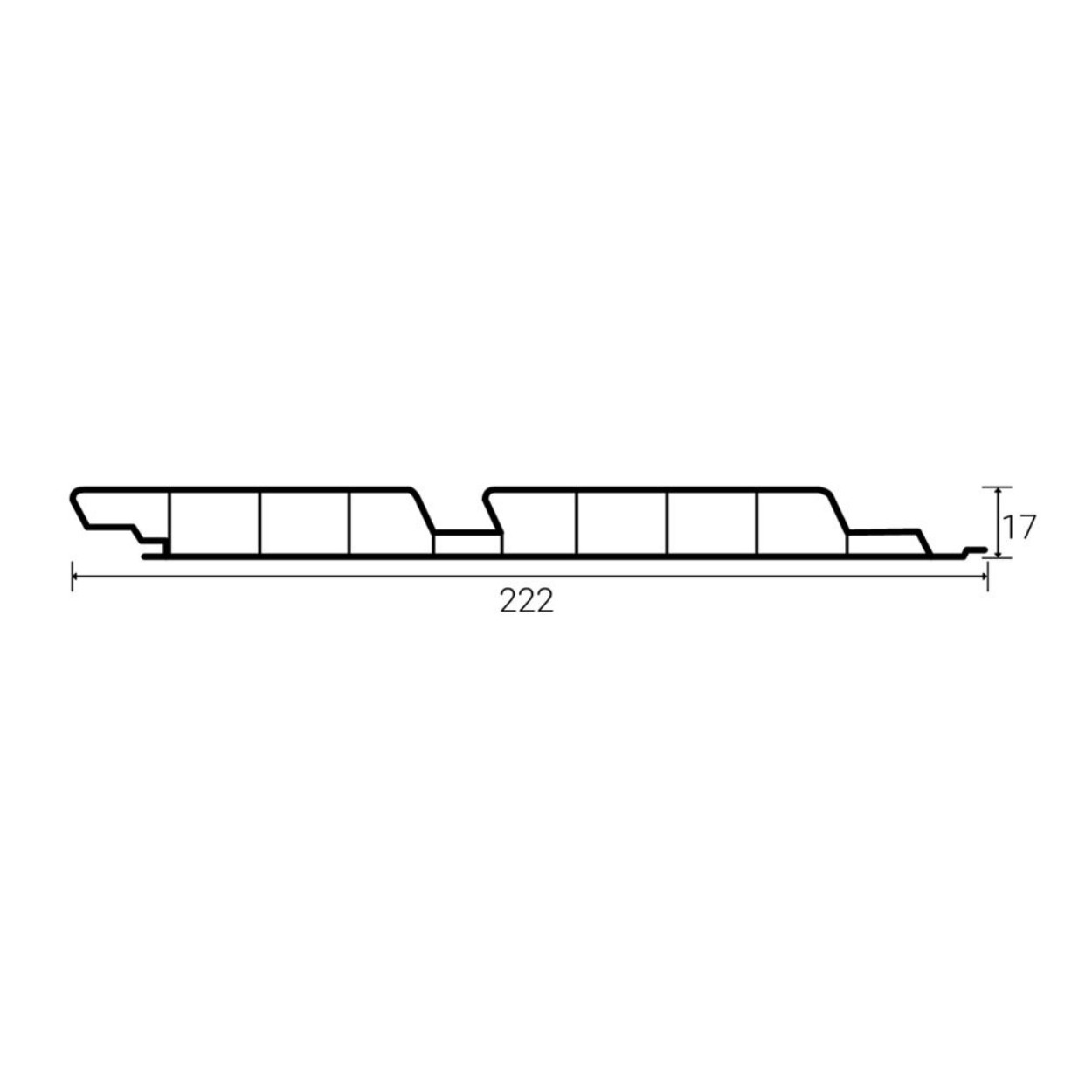 Novalit Dubbele Rondkant 200mm Gevelbekleding Toffee Twinlook 600cm